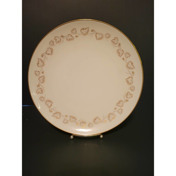 Vintage Noritake Ivory China Goldivy 10.5" Round Dinner Plate 7531 - Picture 1 of 8